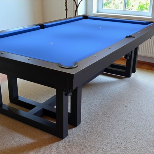 Stylowy stół bilardowy SZYMEK  - widok z boku, kolor sukna do wyboru
